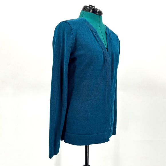Cabi Ever Cardigan # 3368, Teal V-Neck Cardigan, Medium - Picture 11 of 16